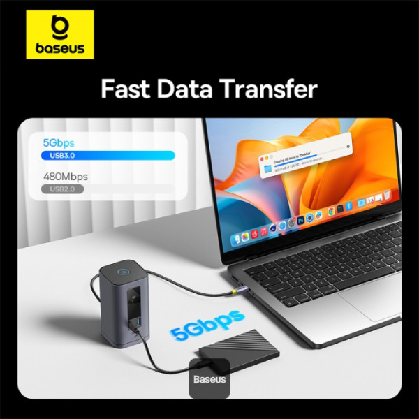 Baseus Spacemate Series 10-in-1 Docking Station Dual Display for MAC