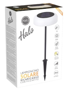 GBC KELU HALO Solar Garden Lamp 100lm Natural White