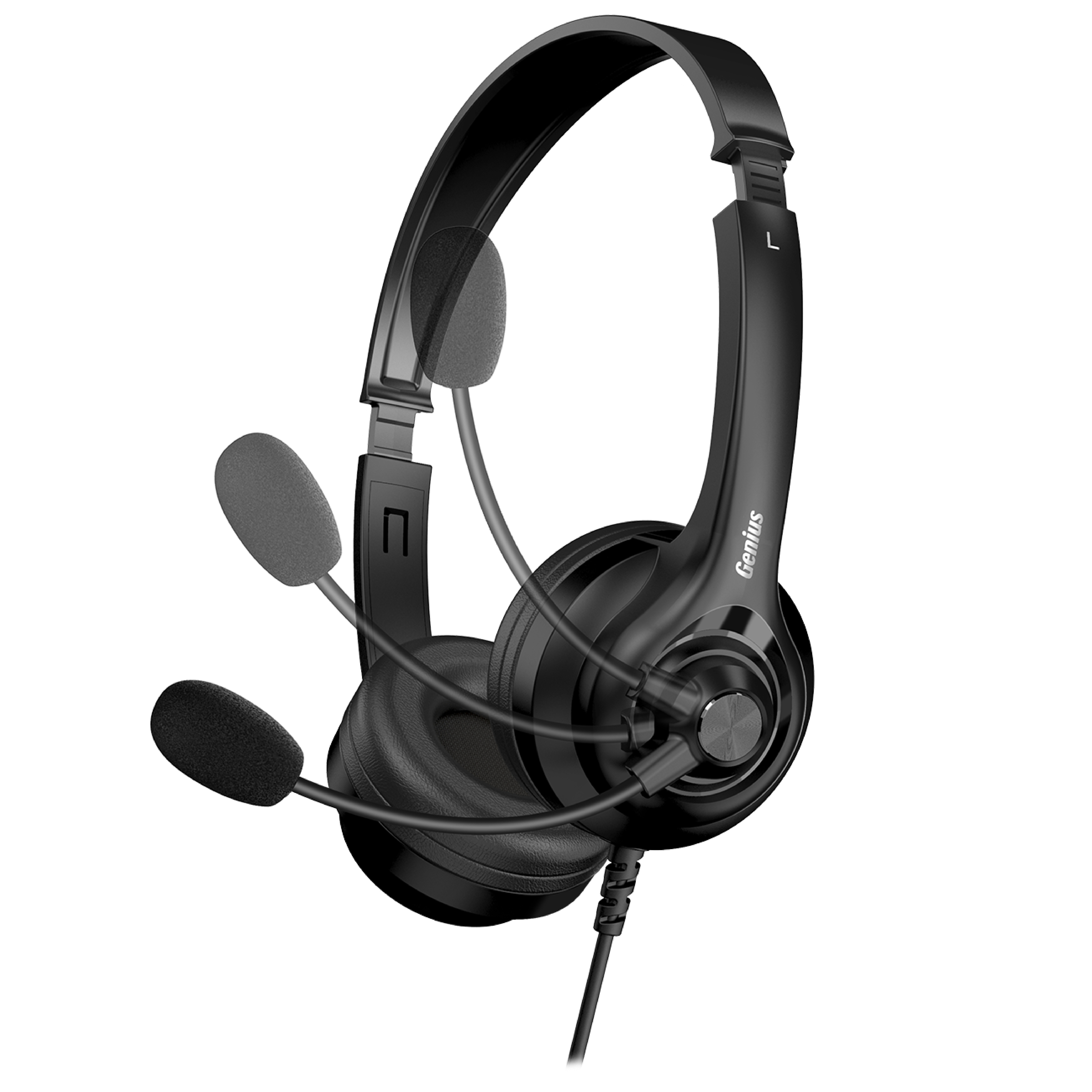 Genius PC Headset USB-A+C InLine Control & Ultra Soft Foam Cushions HS-235U AI