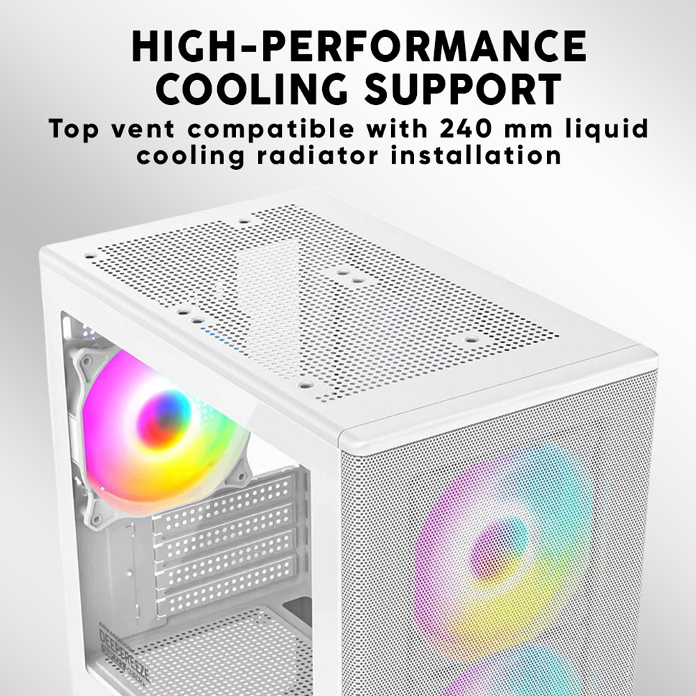 Armaggeddon Gaming Case M-ATX DEEPFREEZE DUPLEX 2 CHROMA White (3x Chroma Fans)