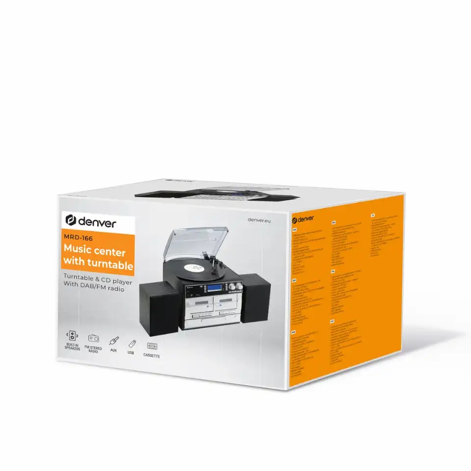 Denver Music System Turntable CD  DAB+/FM USB & SD MRD-166