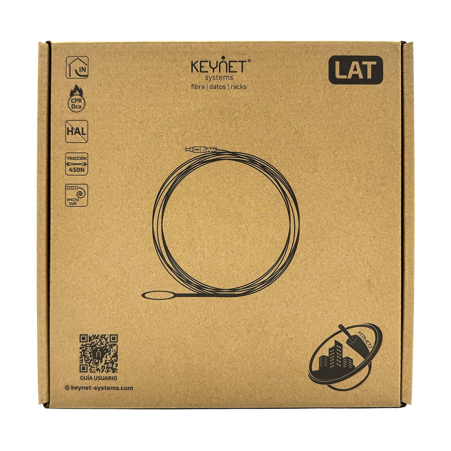 FTE KEYNET Patch Cord Flat EasyPull SafeTrack LC/APC-LC/APC 40.0m
