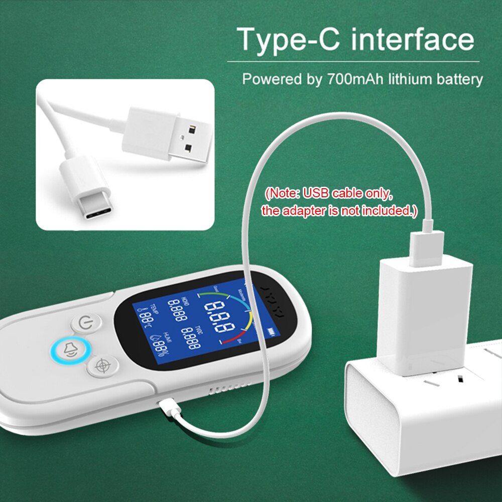 Noyafa Air Quality Tester for Formaldehyde, TVOC, Temperature & Humidity JMS12