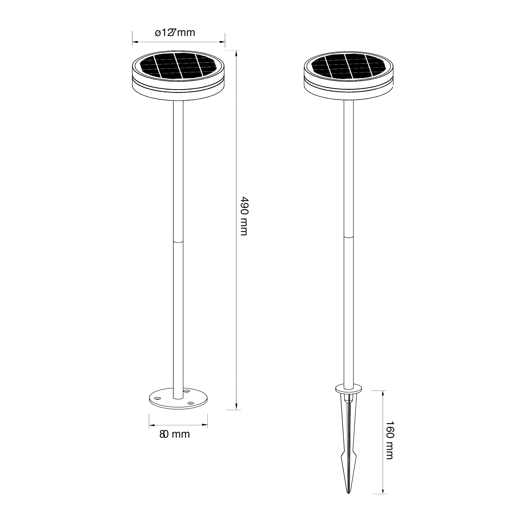 KELU ARTU Solar & USB Rechargeable Lamp IP54 140lm 3000mAh Black