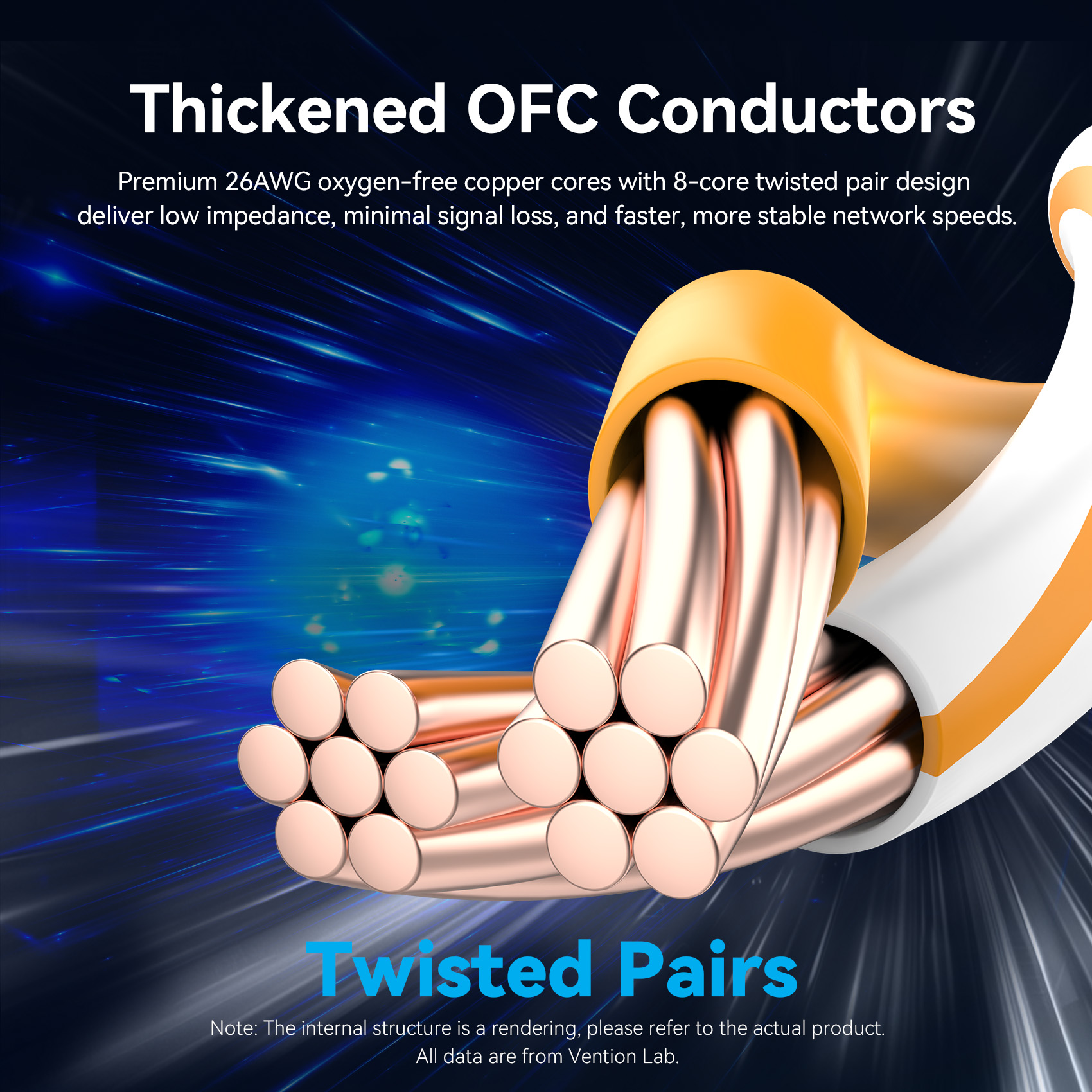 Vention NETWORK Cable CAT6A SFTP Anti-Vibration Industrial Flexible 1.5m IBYGG