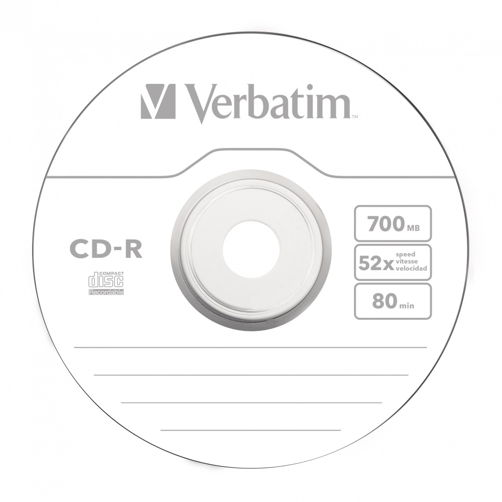 Verbatim CD-R 700MB 52X 25-Pack Spindle Extra Protection 43432