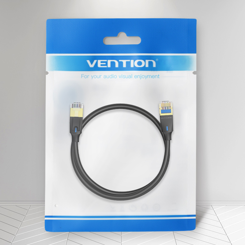 Vention NETWORK Cable CAT8 SFTP Slim 2.0m Black IKIBH