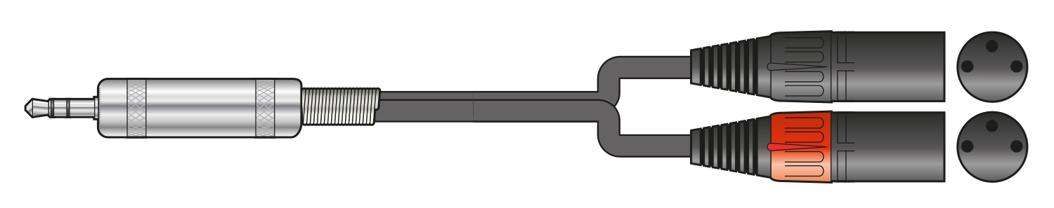 Chord CLASSIC Leads 3.5mm to 2 XLRM Stereo 1.0m 190.135UK