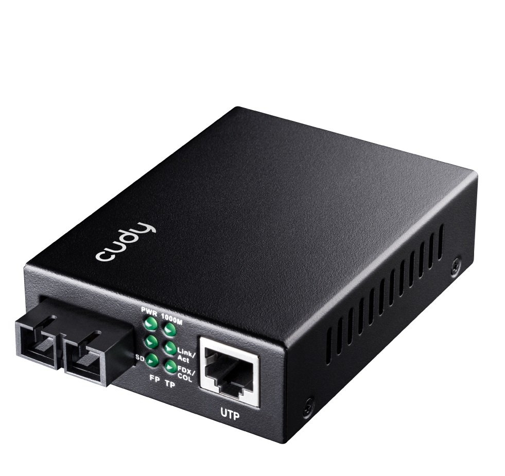 Cudy Fiber Media Converter Gigabit 1310nm SM 20Km SC MC100GSA-20