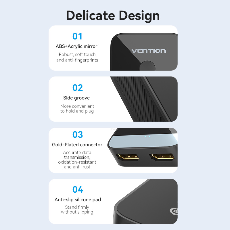 Vention HDMI Switch 2-Port 4K 2.0 Bi-Directional AKOB0