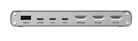 Unitek KVM HDMI Switch USB-C 10Gbps Split-Screen 5-Port Hub D1118A