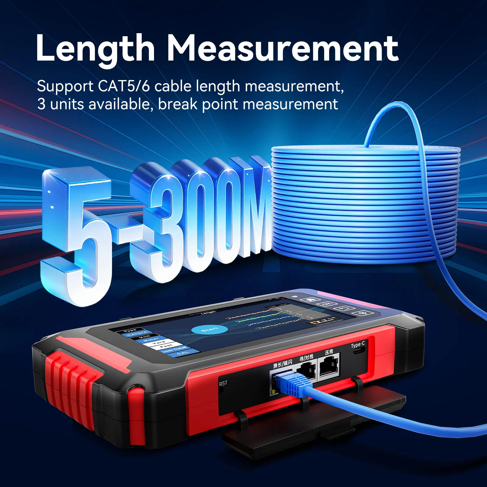 Noyafa Fiber & Network Tester with 150km OTDR, Full-protocol Network Analysis, PoE Testing, Ethernet Cable Verification, Multimeter NF-8607