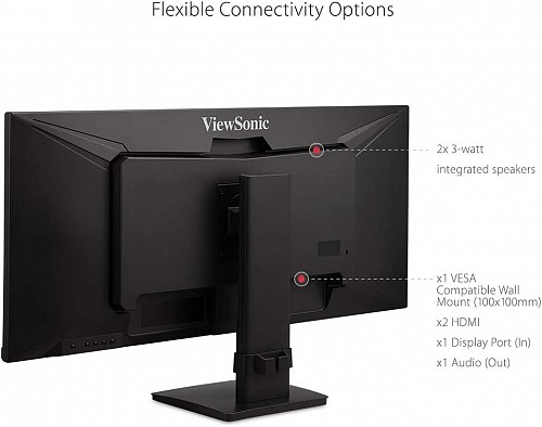ViewSonic VA3456-MHDJ UltraWide Monitor VA 34'' 21:9 WQHD 2K IPS Panel