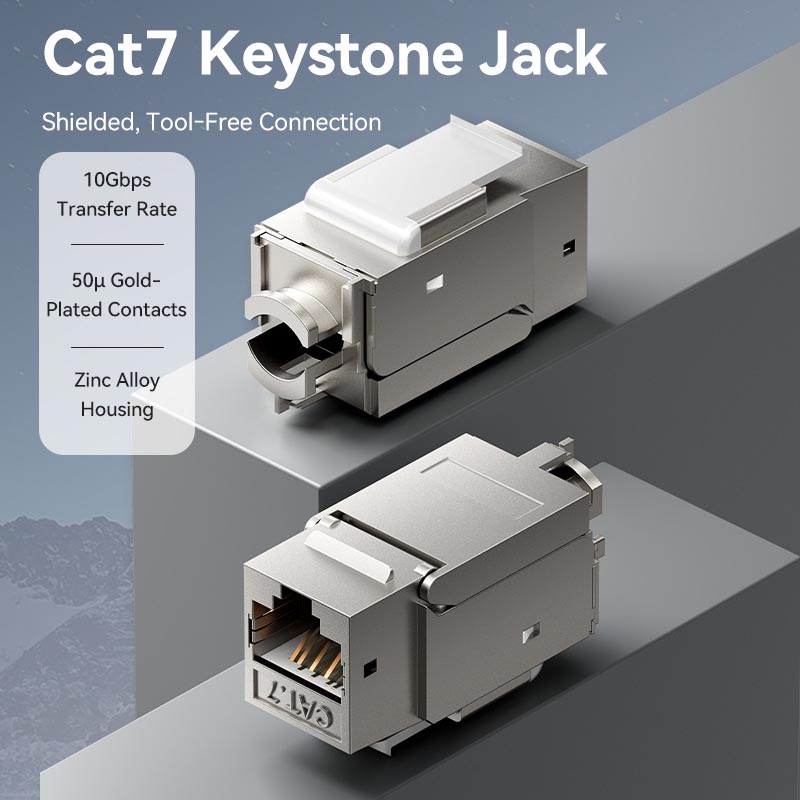 Vention NETWORK Keystone Jack CAT7 UTP Toolless Grey IRJH0