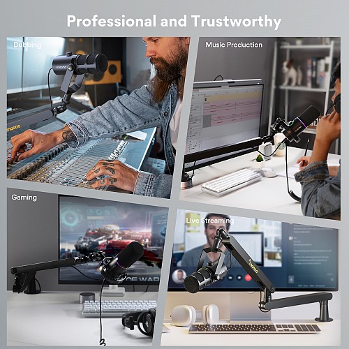 Maono Boom Arm Mic Bracket Heavy Duty & Fully Adjustable BA92