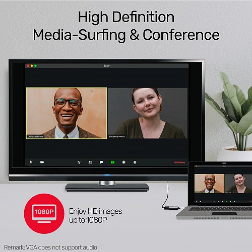 Unitek Converter USB-C to VGA Aluminium Braided V1413A