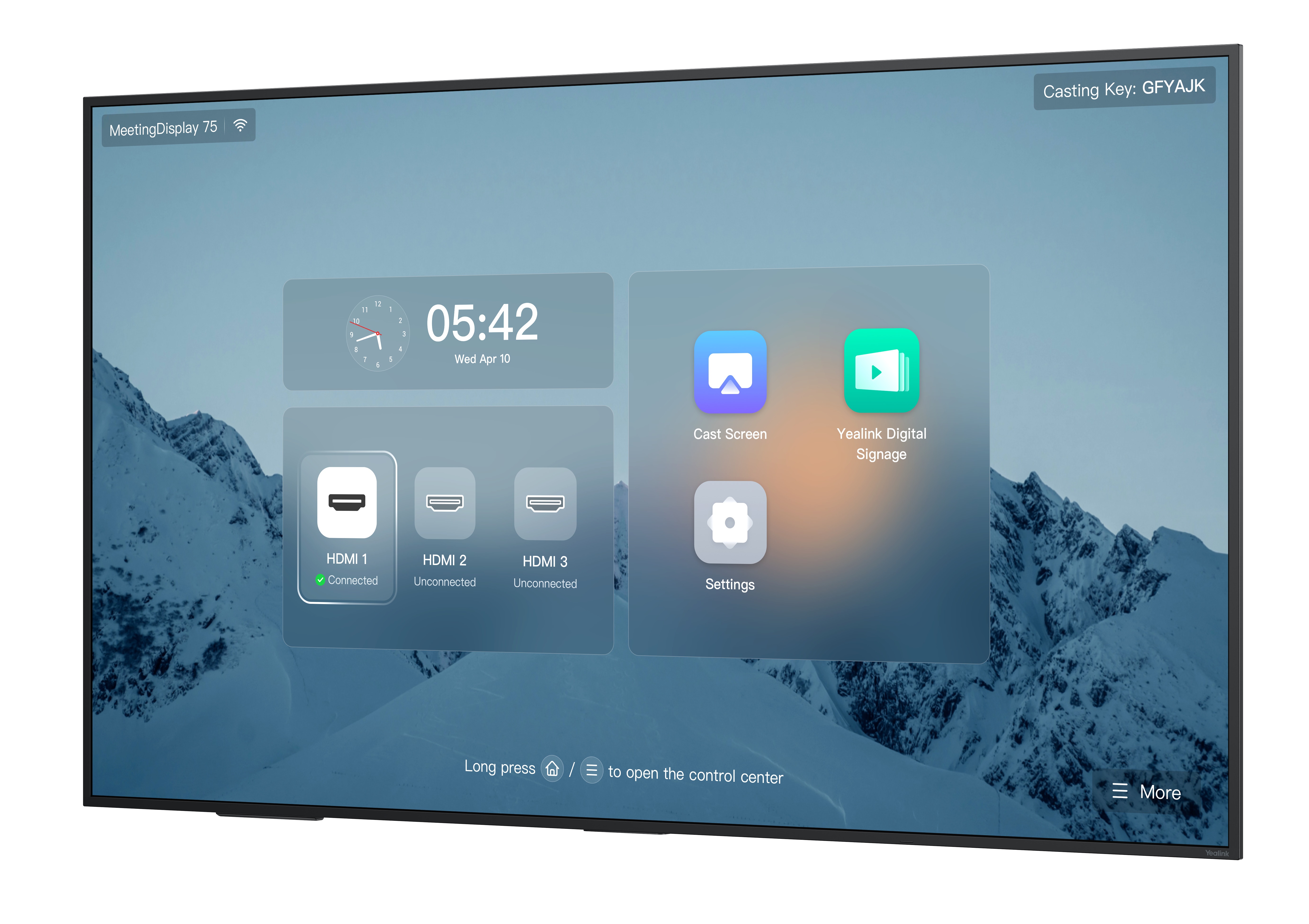 Yealink MD65 Meeting Display 65" Android 13 for MTR Bar/UVC
