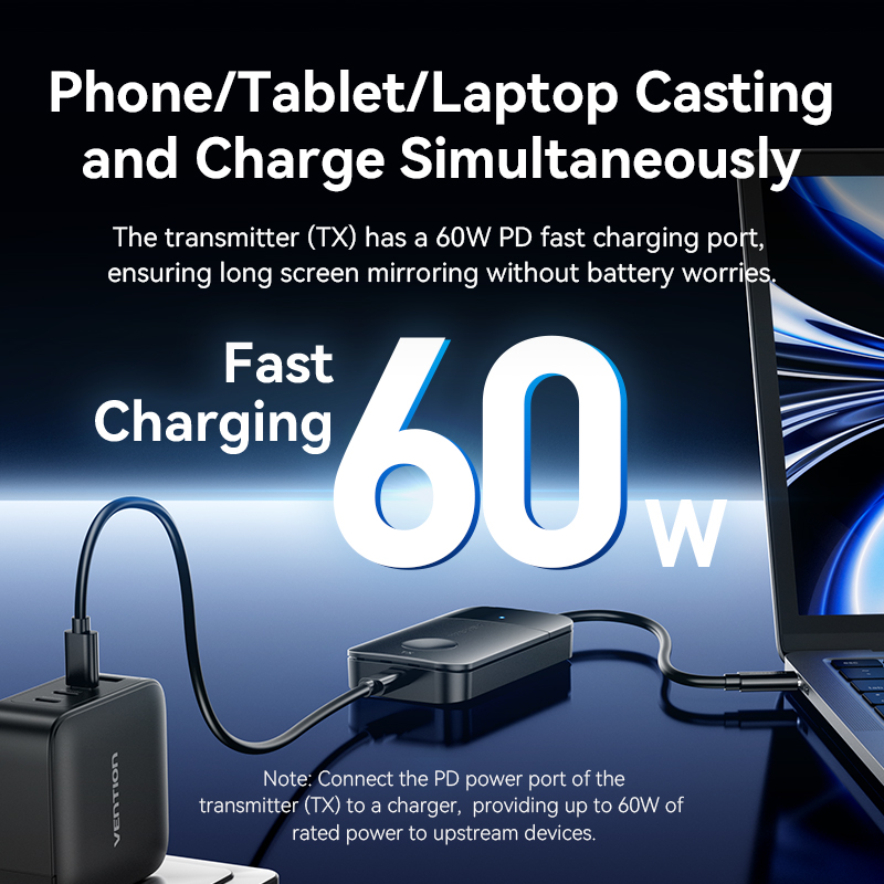 Vention HDMI Wireless Transmitter-Receiver HDMI to USB-C 4K30Hz ADOBB