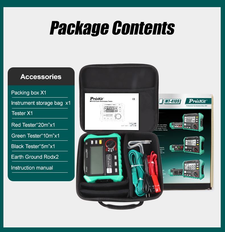 Proskit Digital Earth Resistance Tester MT-4105