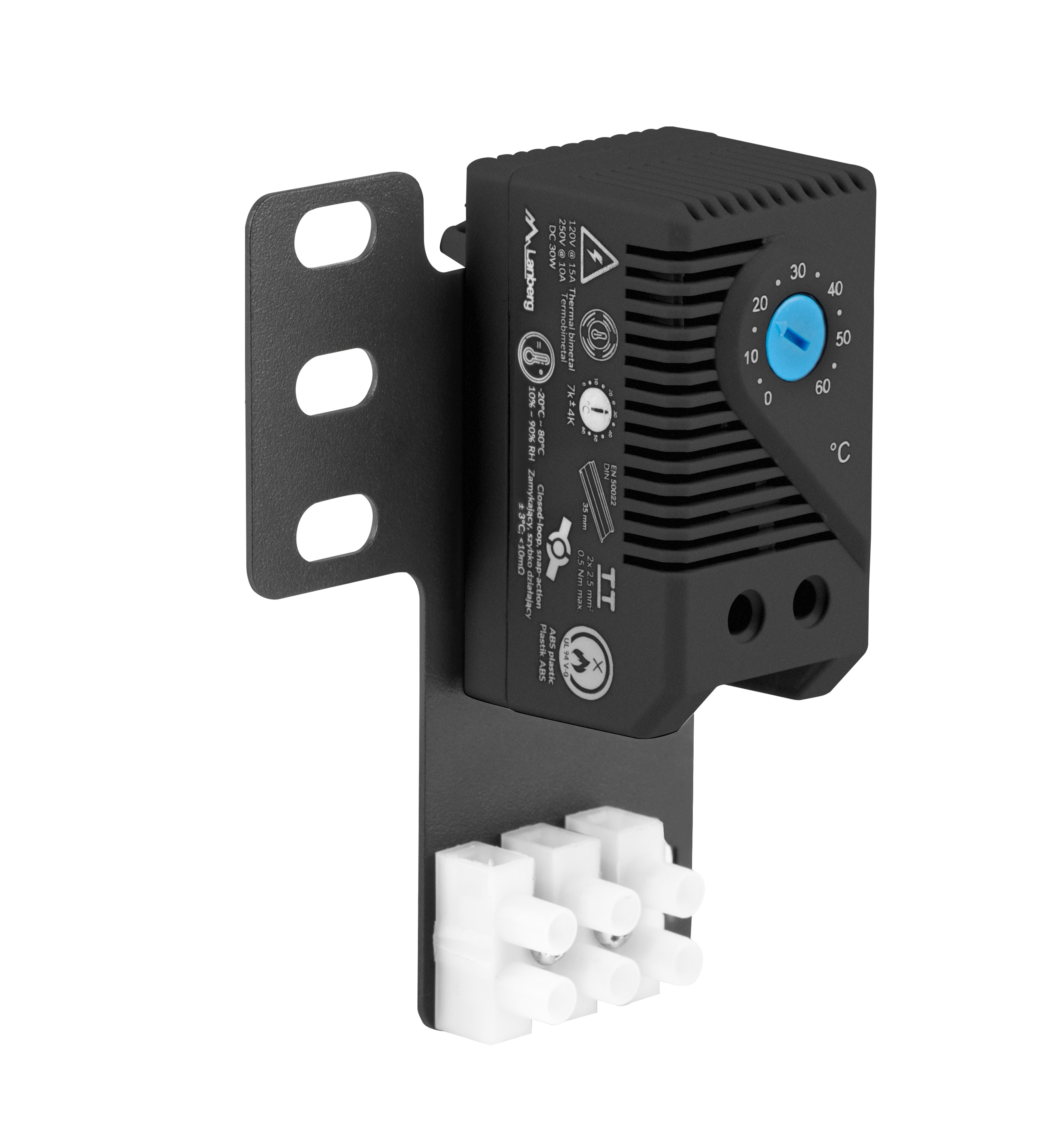 Lanberg Rack Closed-Loop Thermostat 10A with Terminal Block