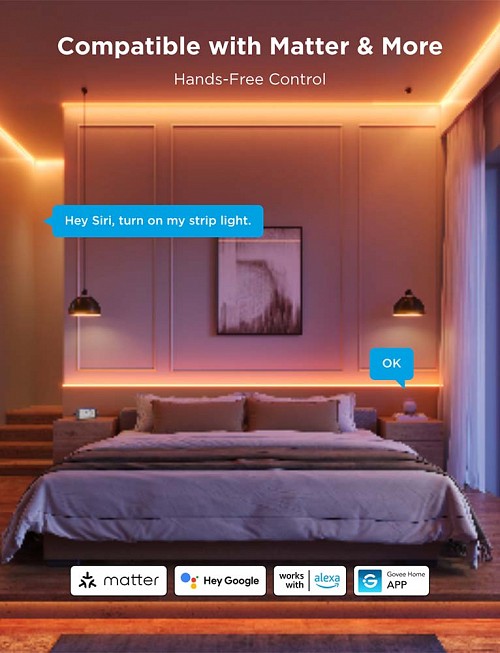 Govee LED Light Strip COB Smart WiFi & BT w/Neon Coating 3m