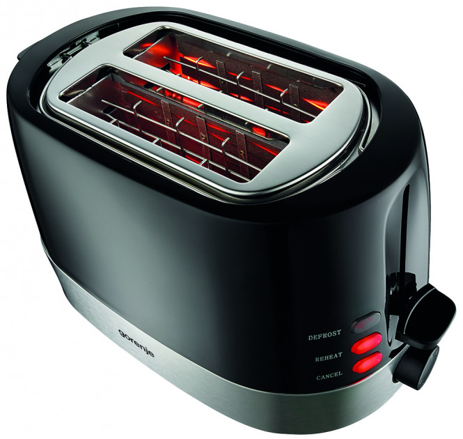 Gorenje Kitchen Toaster 850W 2 Slots 7 Heating Levels T850BK Black