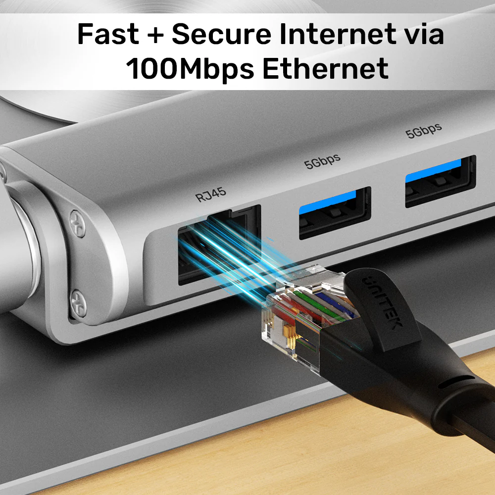 Unitek Laptop Stand with USB Hub 4K30Hz HDMI + FE Lan + PD100W D1109B