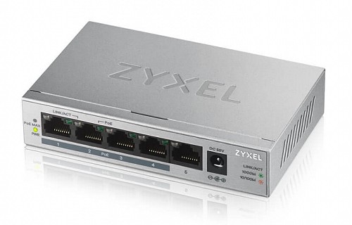 Zyxel Switch PoE Gigabit 4PoE 60W GS1005-HP UK Plug