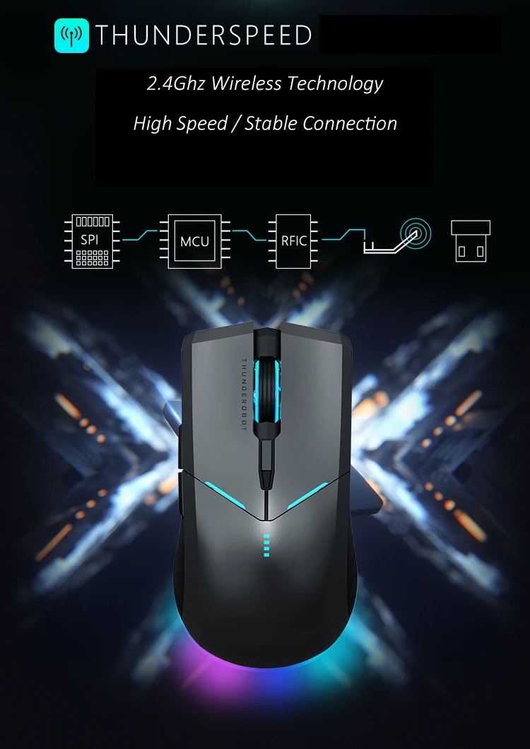 Thunderobot ML701 Wireless Gaming Rechargeable Mouse