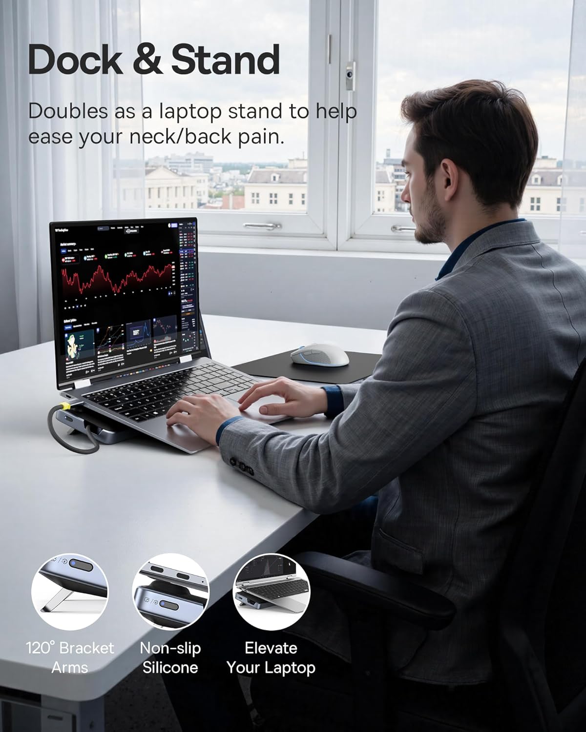Baseus IT USB Hub 12-in-1 Laptop Docking Station 2xUSB-C/2x4KHDMI/1x4KDP/2xUSBC/3xUSB-A/SD/RJ45/PD100W