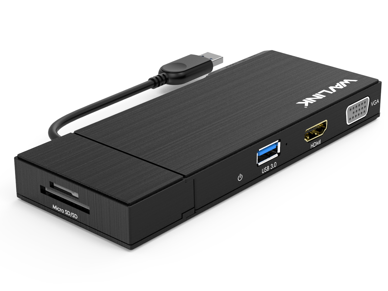 WavLink UG39DH2 USB3.0 Hub 3xUSB/HDMI2K/VGA/GbLan
