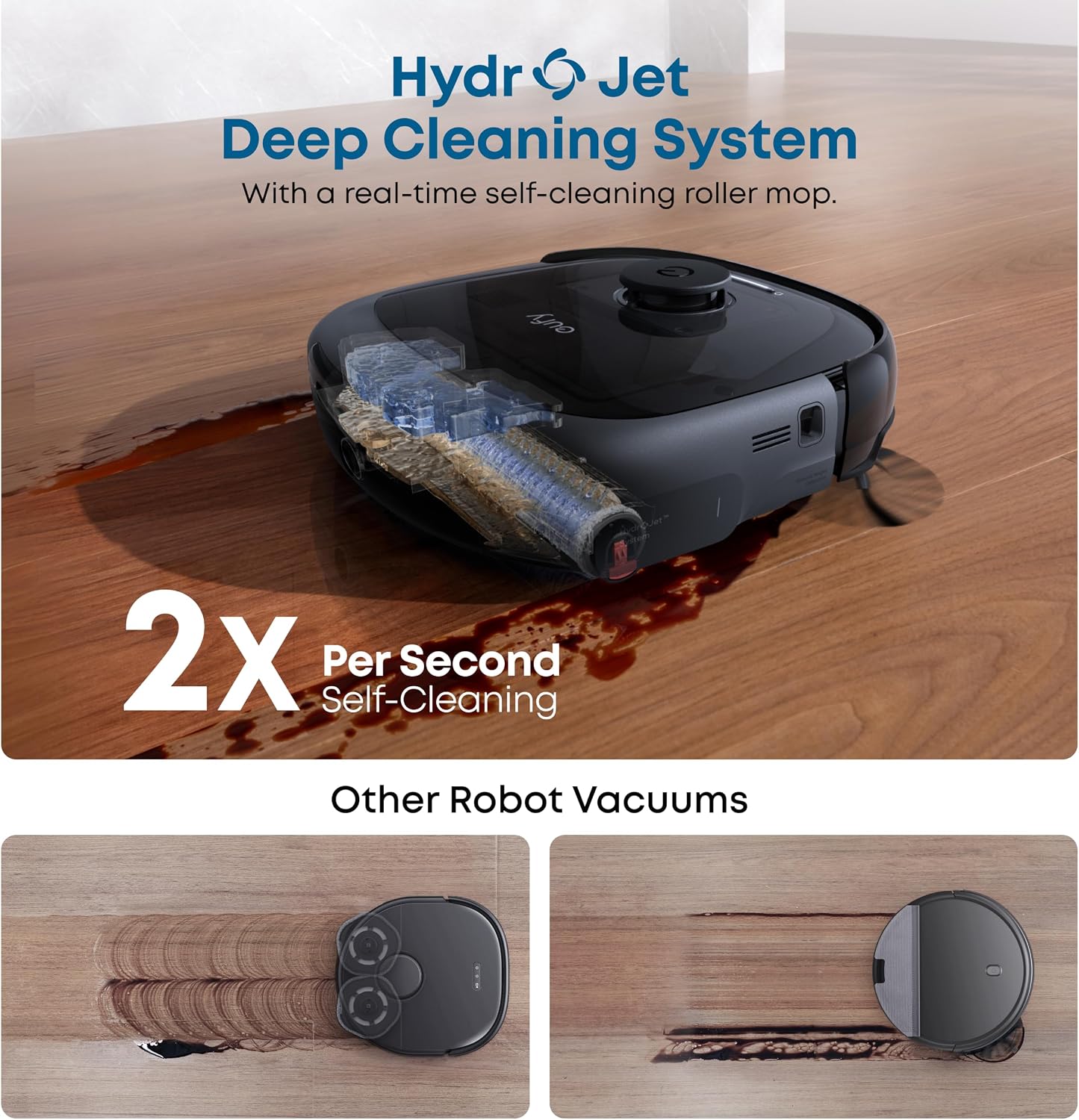 Anker Eufy Robot Vacuum Omni E25 AI See RGB Camera ,HydroJet Self-Clean Roller Mop