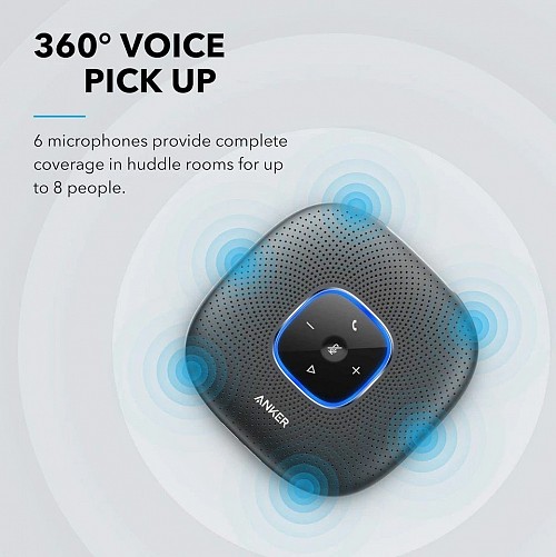 Anker PowerConf Bluetooth Speakerphone with 6 Mics