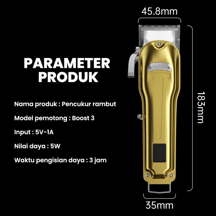 Enchen Hair Clipper Boost 3 USB-C 2000mAh Black