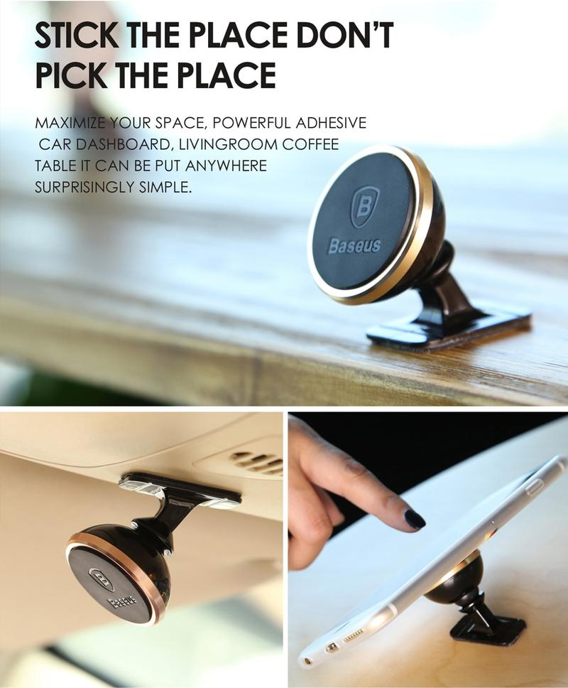 Baseus SUGENT-NT0S 360 degree Magnetic Dash Mount Silver