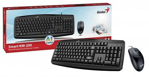 Genius Keyboard-Mouse Set Wired KM-200 English