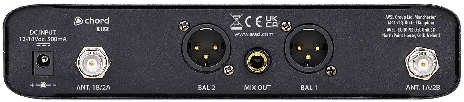 Chord XU2-B Wireless UHF System 2x Beltpacks 171.015UK