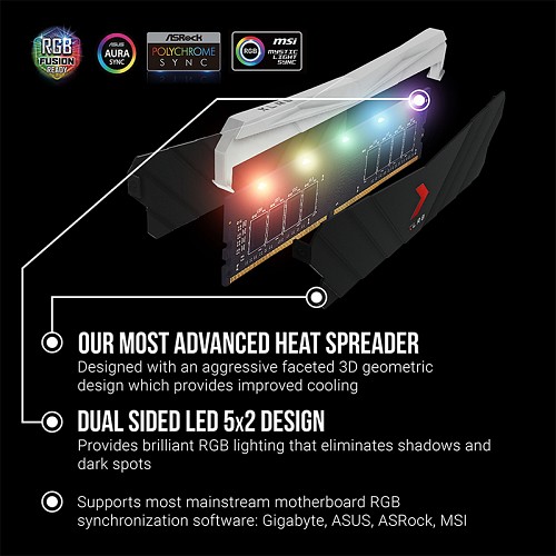PNY XLR8 EPIC-X RGB DIMM DDR4 3200MHz 32GB (2X16GB) Desktop RAM