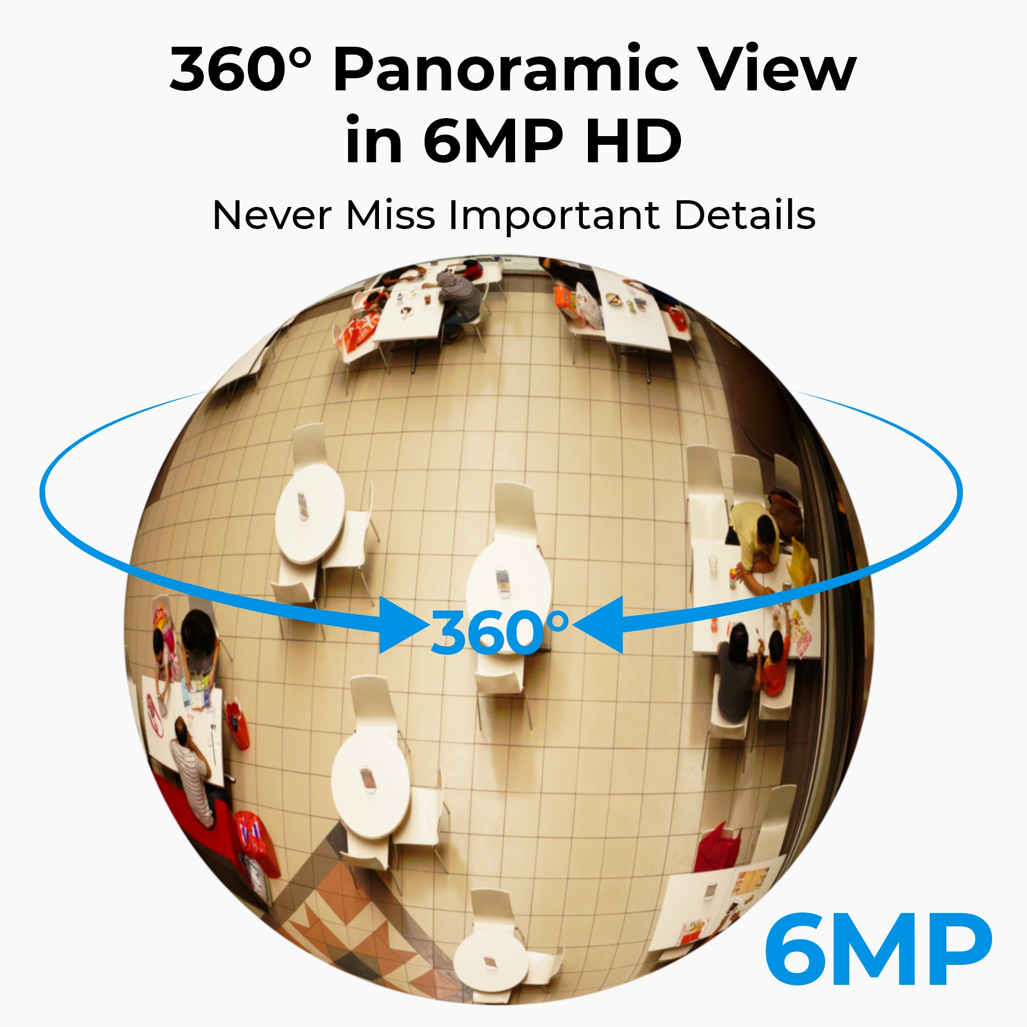 Reolink WIFI Indoor Panoramic 6MP Fisheye Camera (FE-W) W520