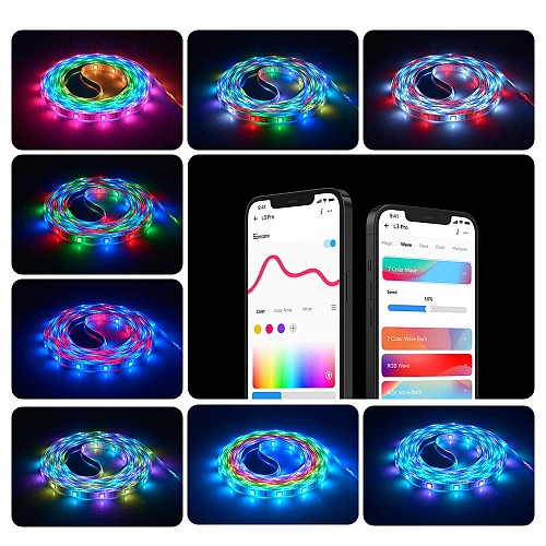 Sonoff Smart LED Light Strip RGBIC Outdoor IP54 Wi-Fi/BT L3-5M-P