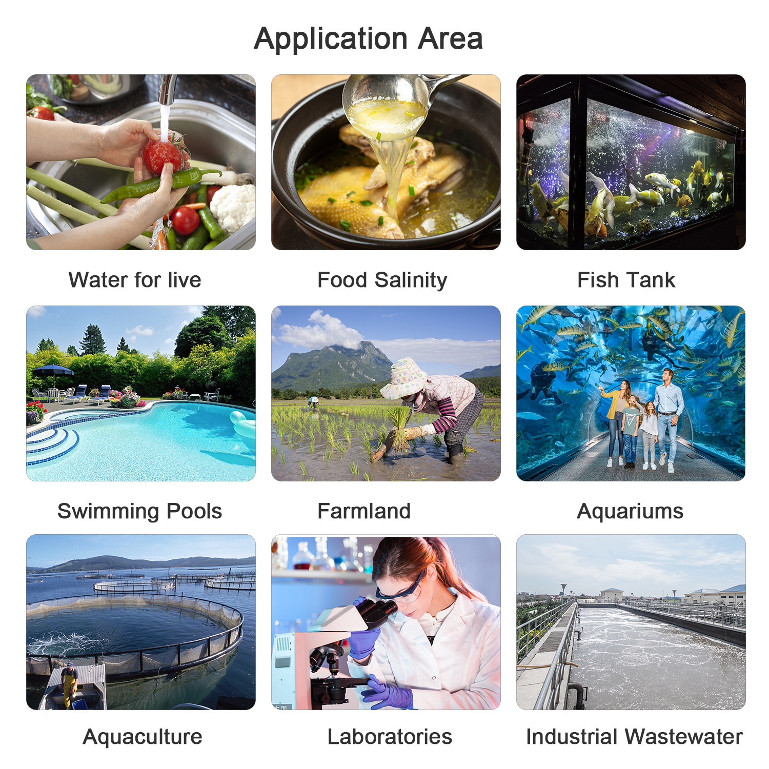 Noyafa Water Quality Tester with 7-in-1 Measurement (pH, TDS, EC, Salinity, S.G., ORP, Temperature), High-Precision Probe, IP67 NF-C600