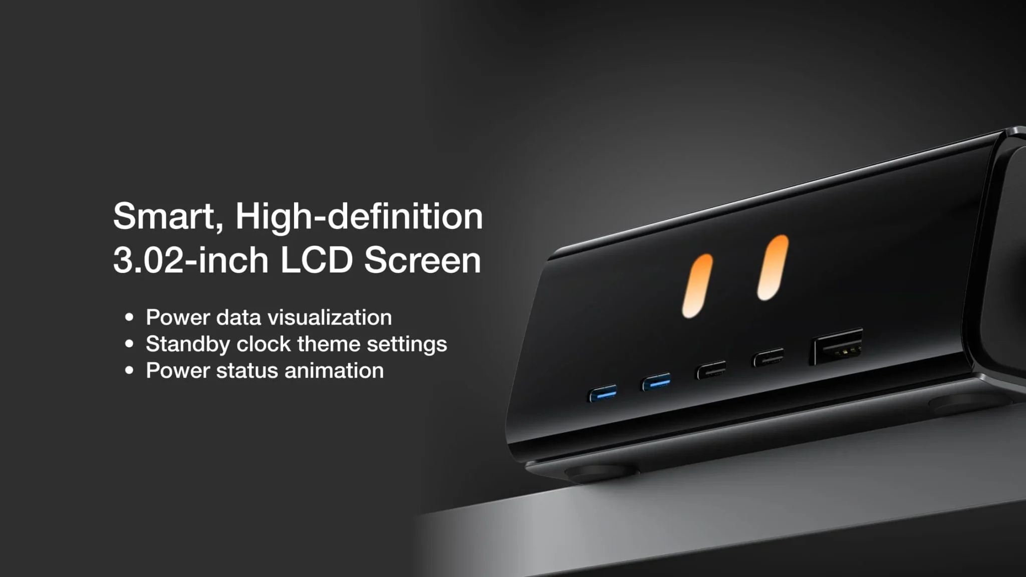 EcoFlow RAPID Pro Desktop Charger 320W - Can Charge 6 devices at once including RAPID Pro Powerbanks in 20mins - LCD Display & APP Control