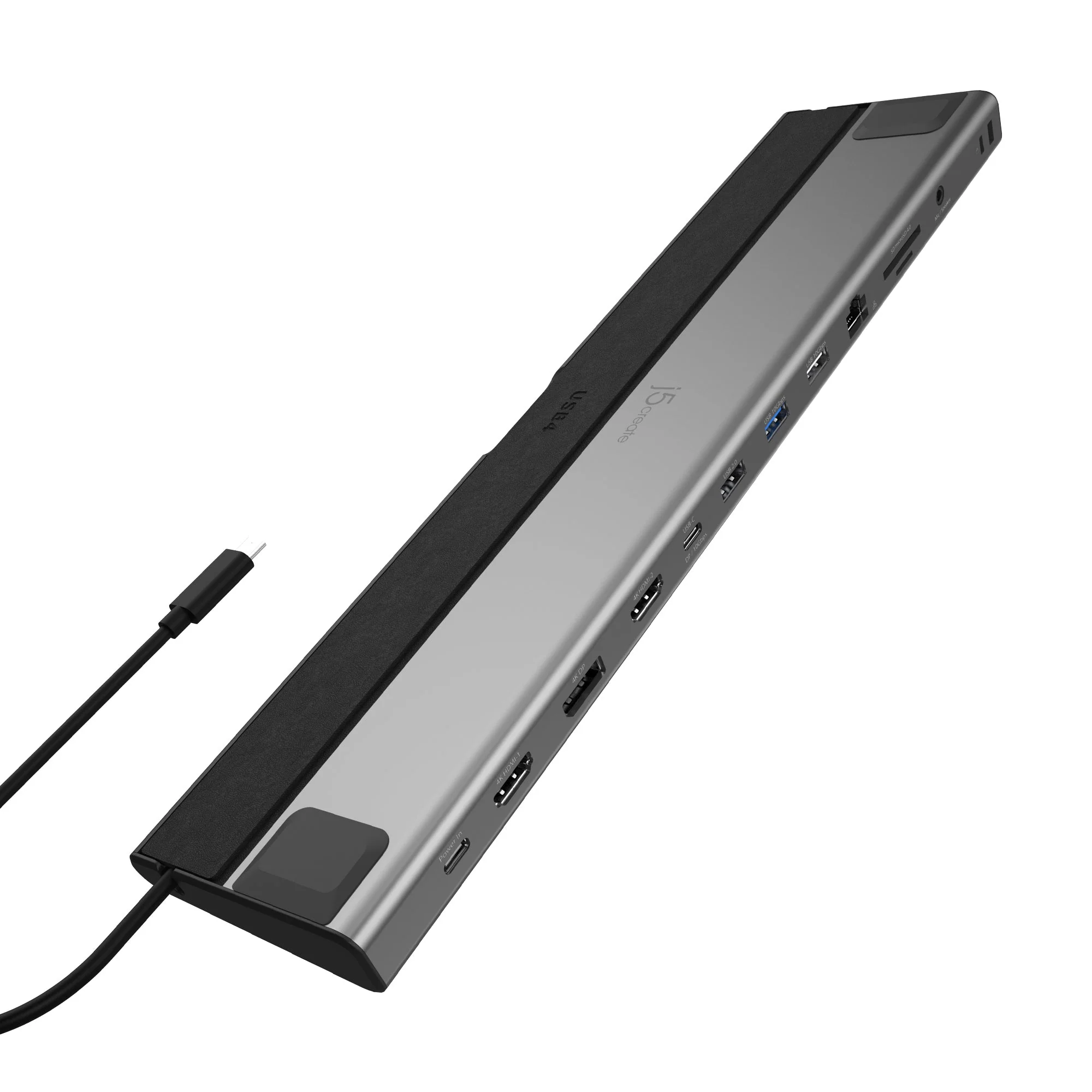 j5create Docking Station USB-C 12-in-1 Triple Display 4K MST MacBookM3 HDMI/DP/USB-C/RJ45/SD/Audio/PD JCD554