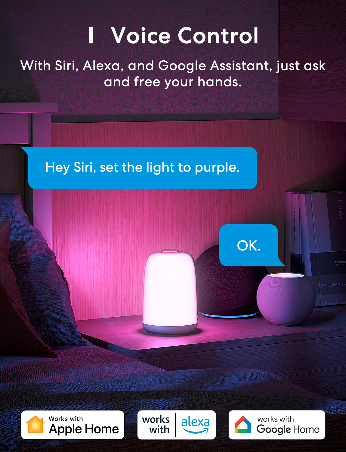 Meross Homekit Smart Wi-Fi Ambient Light MSL430JHK-EU
