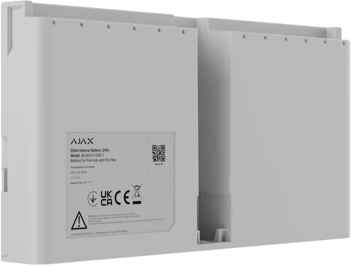 Ajax EN54 Fire Detection Internal Battery For Hub/Rex (24h) White