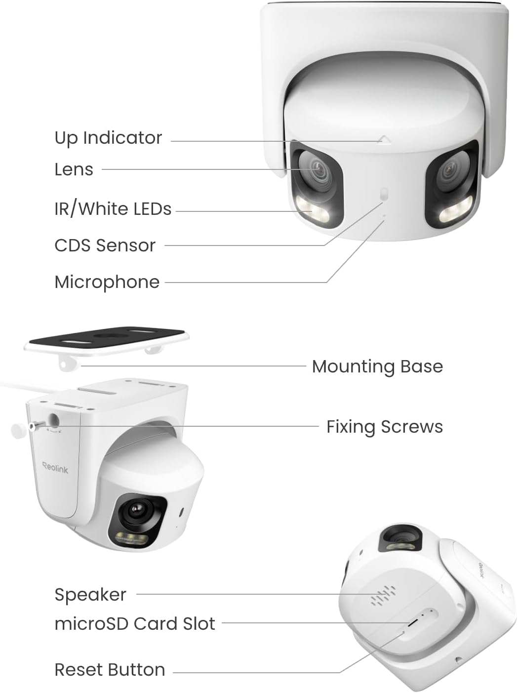 Reolink PRO IP POE Dual Illumination 8.0MP Dome 2.8mm Dual Camera SED RP-PCT8MD