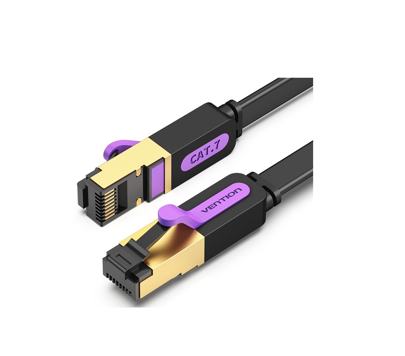 Vention NETWORK Cable CAT7 Flat 3.0m Black ICABI