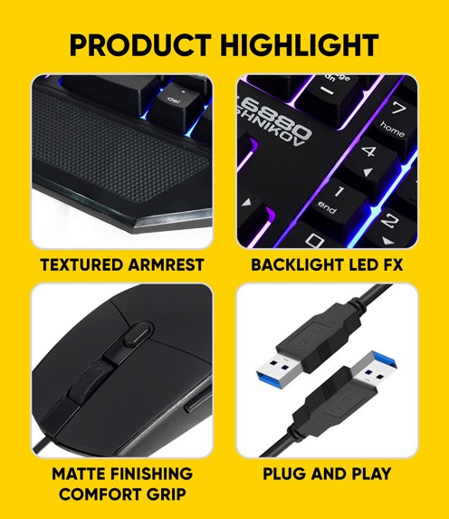 Armaggeddon AK-6880 Kalashnikov Keyboard and Mouse Gaming Kit