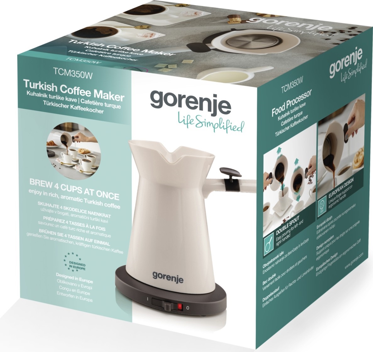 Gorenje Kitchen Coffee Maker Cyprus 350ml Double Pouring TCM350W White