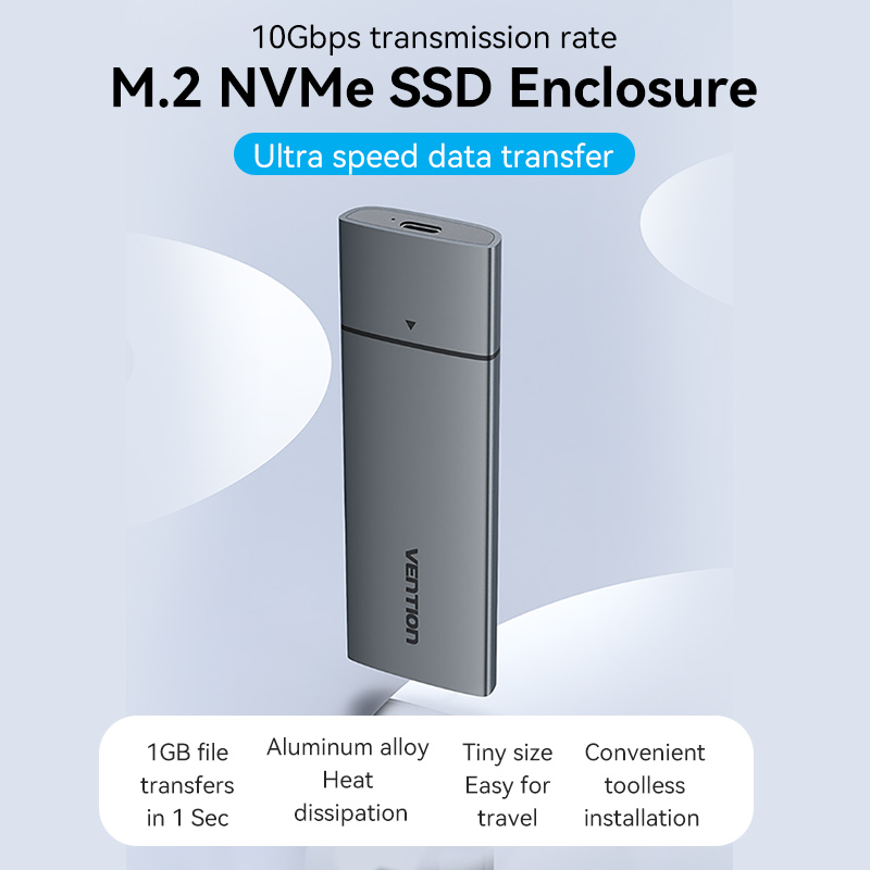 Vention KPGH0 M2 NVMe SSD Enclosure USB 3.1Gen2 10Gbps Metal